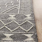 Zara Tribal Grey & White Wool Rug