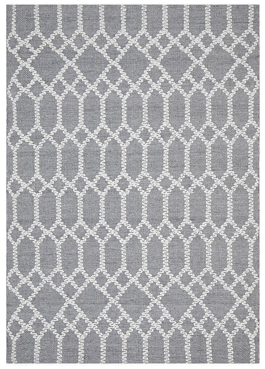 Nellie Tribal Blue & Ivory Rug