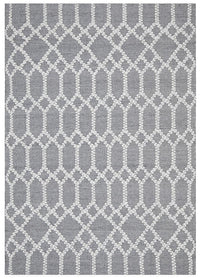Thumbnail for Nellie Tribal Blue & Ivory Rug