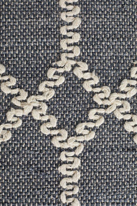 Thumbnail for Nellie Tribal Blue & Ivory Rug