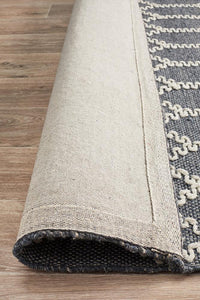 Thumbnail for Nellie Tribal Blue & Ivory Rug