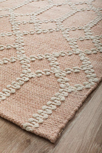 Thumbnail for Nellie Tribal Pink & Ivory Rug