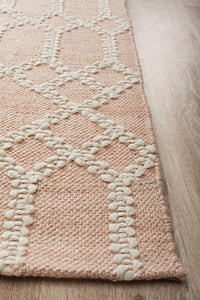 Thumbnail for Nellie Tribal Pink & Ivory Rug