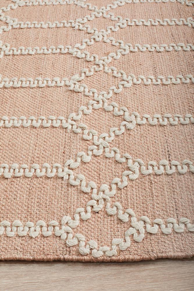 Nellie Tribal Pink & Ivory Rug