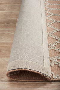 Thumbnail for Nellie Tribal Pink & Ivory Rug