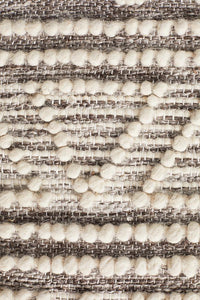 Thumbnail for Zena Tribal Light Grey & White Wool Rug