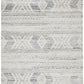 Zena Tribal Grey & White Patterned Rug