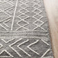 Zara Tribal Grey Wool Flatweave Rug