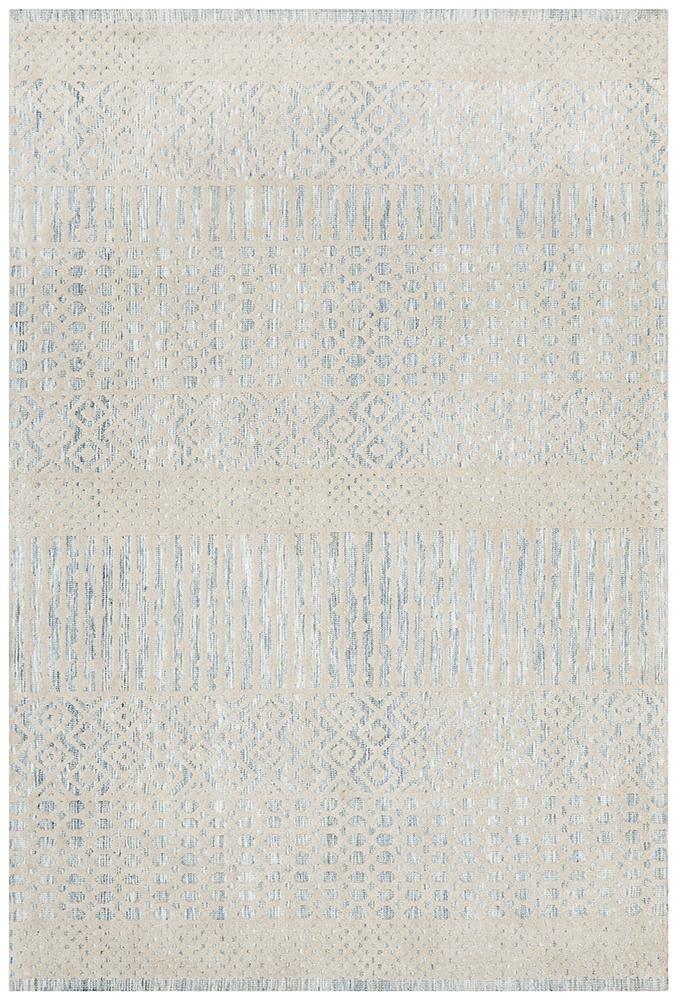 Lianna Tribal Blue & Ivory Rug