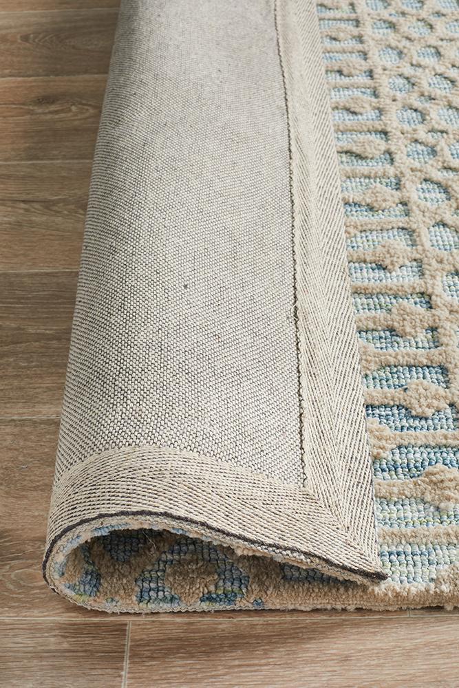 Lianna Tribal Blue & Ivory Rug