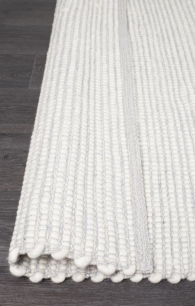 Freya Scandi Grey & White Flatweave Rug