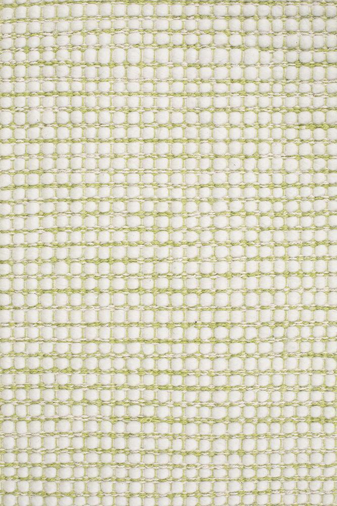 Freya Scandi Pistachio & White Flatwoven Wool Rug
