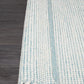 Freya Scandi Turquoise & White Flatwoven Wool Rug