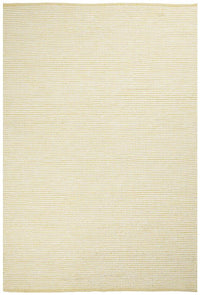 Thumbnail for Freya Scandi Yellow & White Flatweave Wool Rug