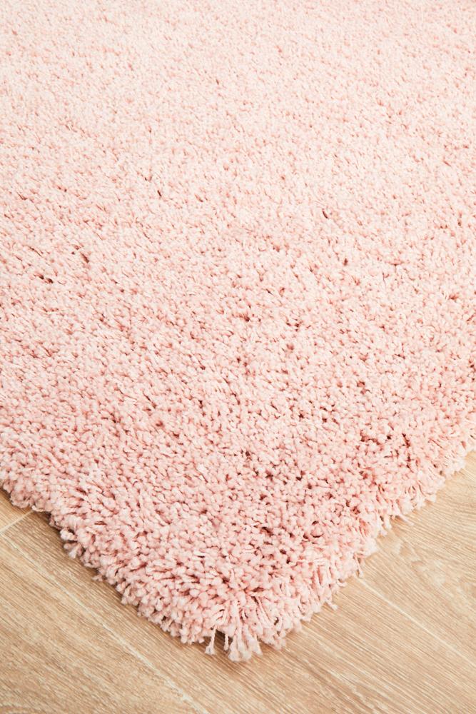 Stella Pink Shag Pile Rug
