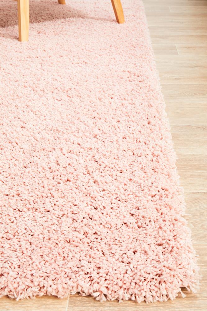 Stella Pink Shag Pile Rug