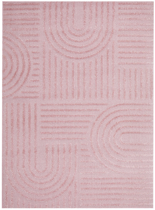 Mari Dior Pink Arch Pattern Rectangle Rug