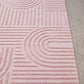 Mari Dior Pink Arch Pattern Rectangle Rug