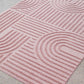 Mari Dior Pink Arch Pattern Rectangle Rug
