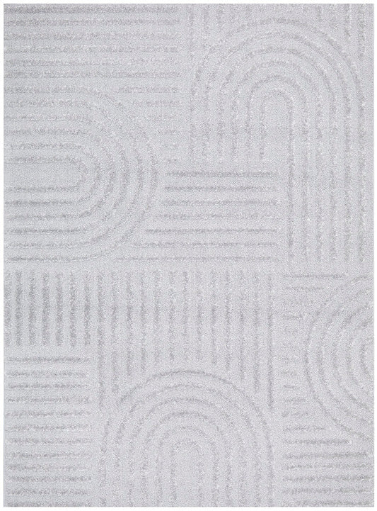 Mari Dior Grey Arch Pattern Rectangle Rug