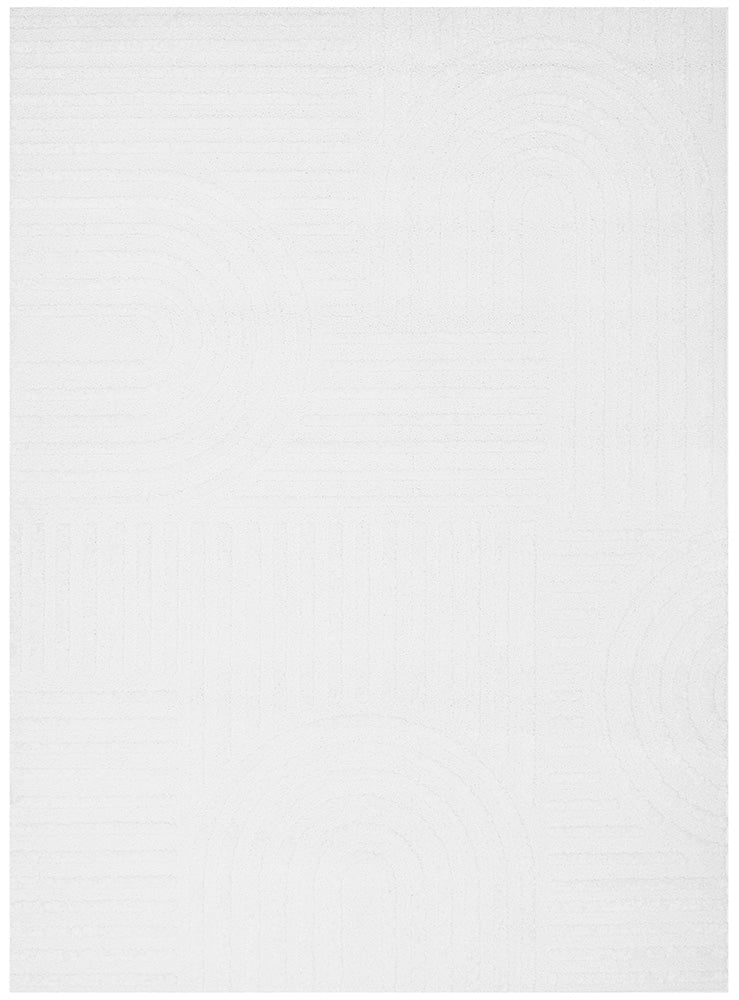 Mari Dior White Arch Pattern Rectangle Rug