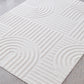 Mari Dior White Arch Pattern Rectangle Rug