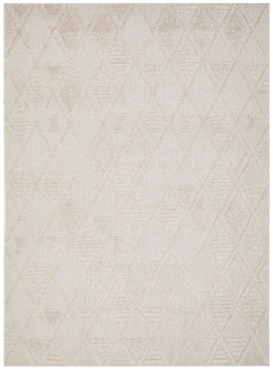 Lisa Natural Diamond Pattern Rectangle Modern Rug