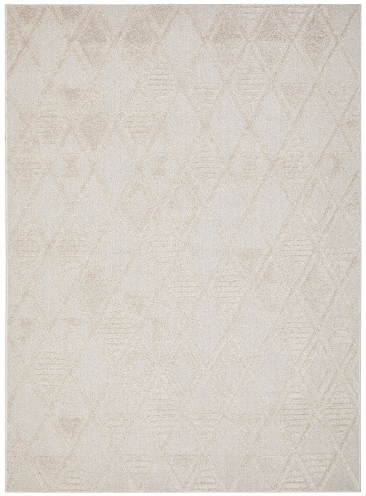 Lisa Natural Diamond Pattern Rectangle Modern Rug