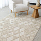 Lisa Natural Diamond Pattern Rectangle Modern Rug
