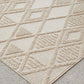 Lisa Natural Diamond Pattern Rectangle Modern Rug
