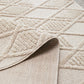 Lisa Natural Diamond Pattern Rectangle Modern Rug