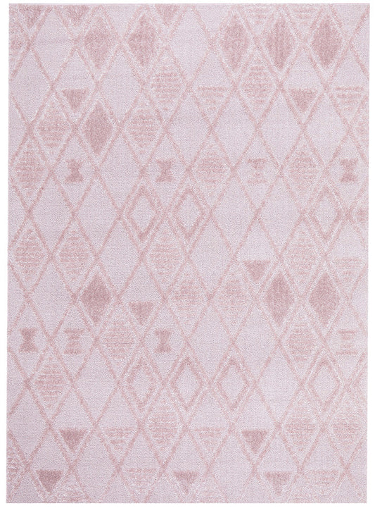 Mari Lisa Pink Diamond Pattern Rectangle Rug