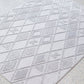 Mari Lisa Silver Diamond Pattern Rectangle Rug