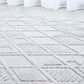 Mari Lisa Silver Diamond Pattern Rectangle Rug