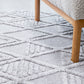 Mari Lisa Silver Diamond Pattern Rectangle Rug