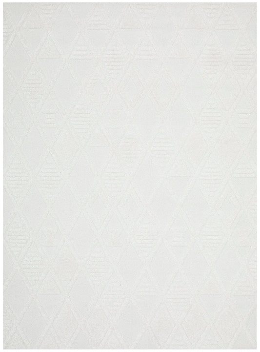 Mari Lisa White Diamond Pattern Rectangle Rug