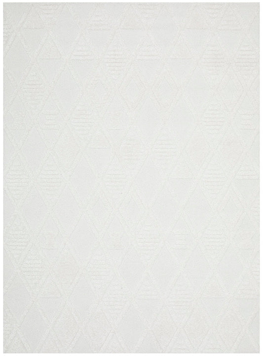 Mari Lisa White Diamond Pattern Rectangle Rug