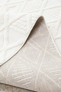 Thumbnail for Mari Lisa White Diamond Pattern Rectangle Rug