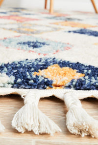 Thumbnail for Mira Tribal Multi-Colour Geometric Diamond Pattern Hand Loomed Rug