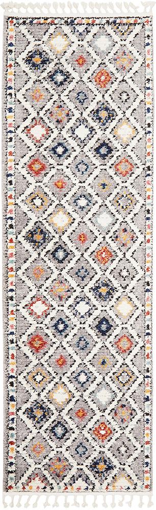 Mira Grey Multi-Colour Geometric Pattern Rug