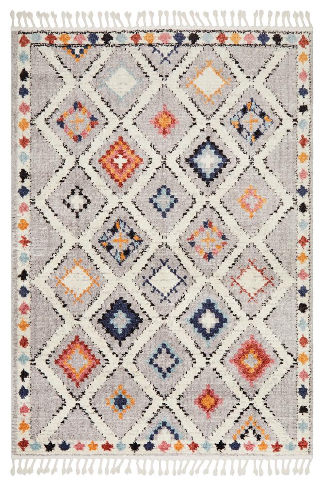 Mira Grey Multi-Colour Geometric Pattern Rug