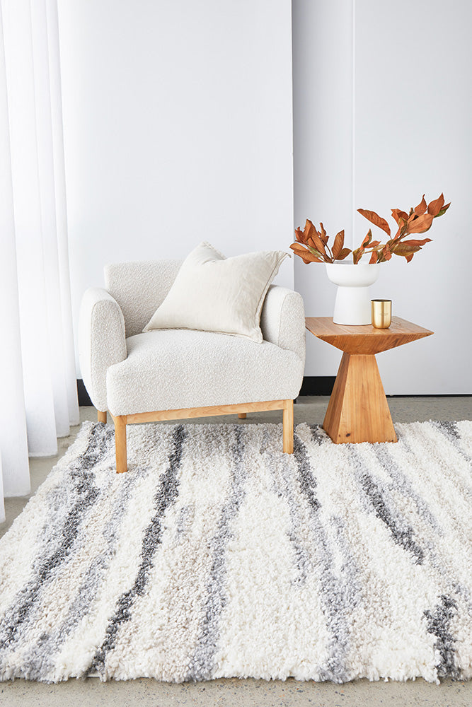 Moonlight Neptune Slate Modern Shag Pile Rug