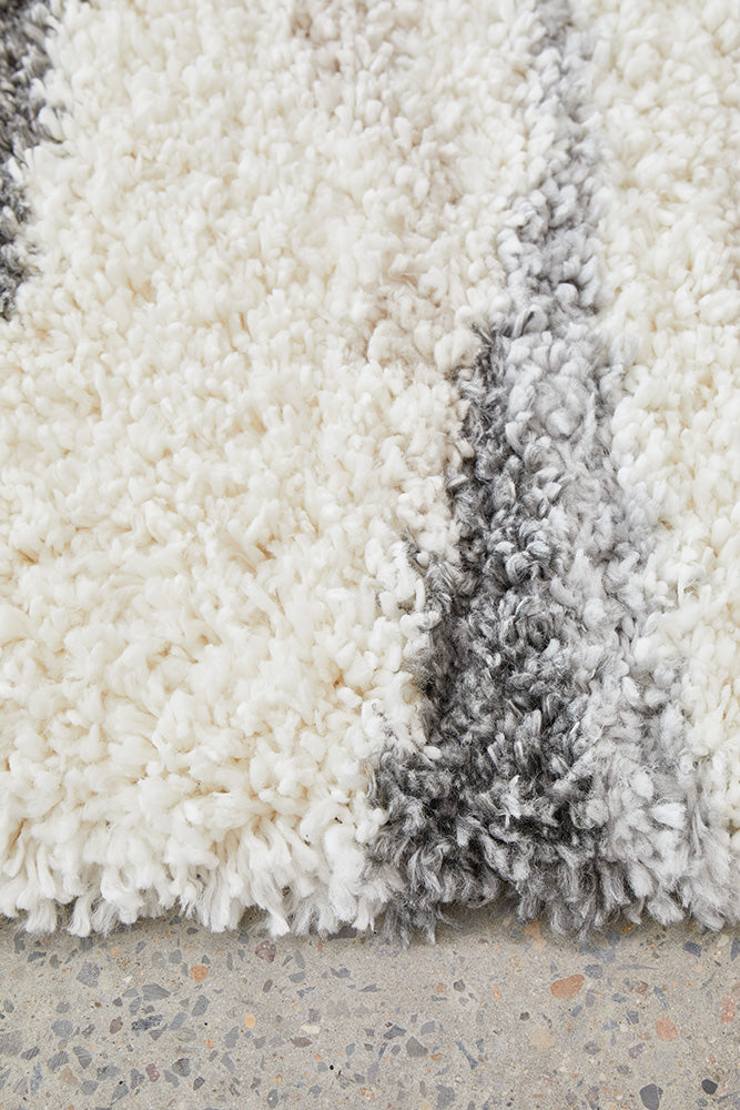 Moonlight Neptune Slate Modern Shag Pile Rug