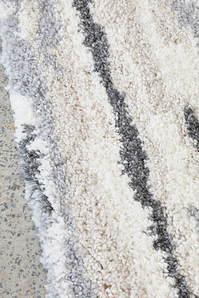 Moonlight Neptune Slate Modern Shag Pile Rug