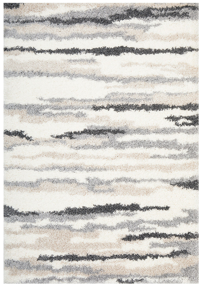 Moonlight Neptune Slate Modern Shag Pile Rug
