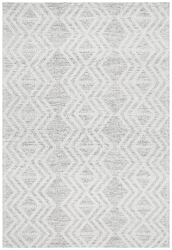Clara Ivory & Black Tribal Patterned Flatwoven Wool Rug