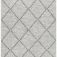 Jasmine Ivory & Black Modern Diamond Pattern Flatwoven Wool Rug