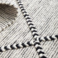 Jasmine Ivory & Black Modern Diamond Pattern Flatwoven Wool Rug