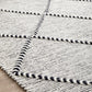 Jasmine Ivory & Black Modern Diamond Pattern Flatwoven Wool Rug