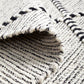 Jasmine Ivory & Black Modern Diamond Pattern Flatwoven Wool Rug